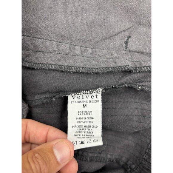 Velvet by Graham & Spencer Jacket Womens Medium Black Utility Cotton Parka Coat - Picture 7 of 8